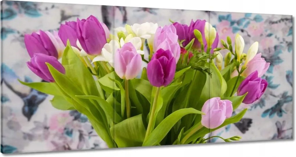 Vászonkép 120x60 Tulipán csokor Virágok