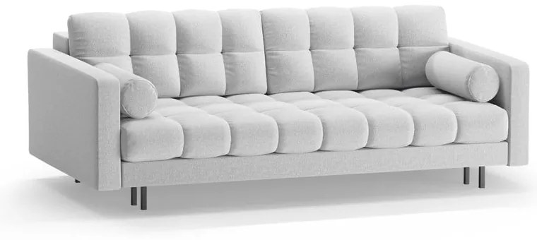 Világosszürke kinyitható tárolóhelyes kanapé 222 cm Bali – Cosmopolitan Design