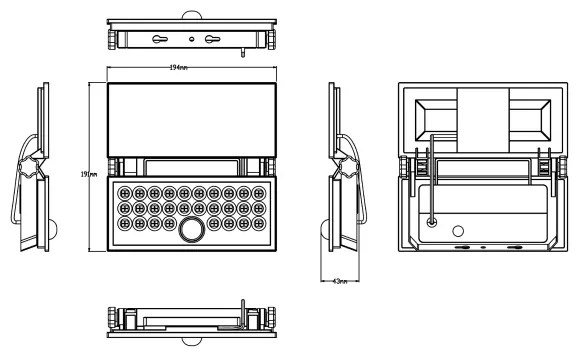 Top Light - LED Napelemes fali reflektor HELEON PRO LED/8W/3,7V IP65 4000K