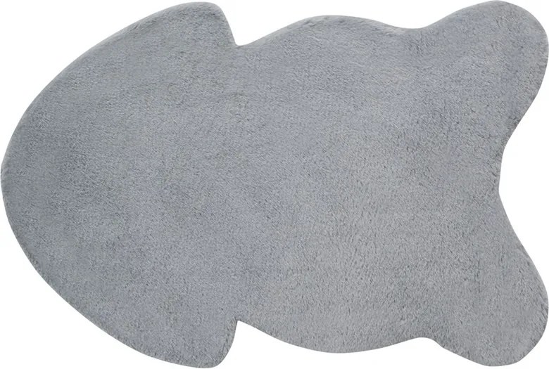 60x90 cm-es Rabbit szőnyeg, bőr hatású, világos szürke, puha, bolyhos