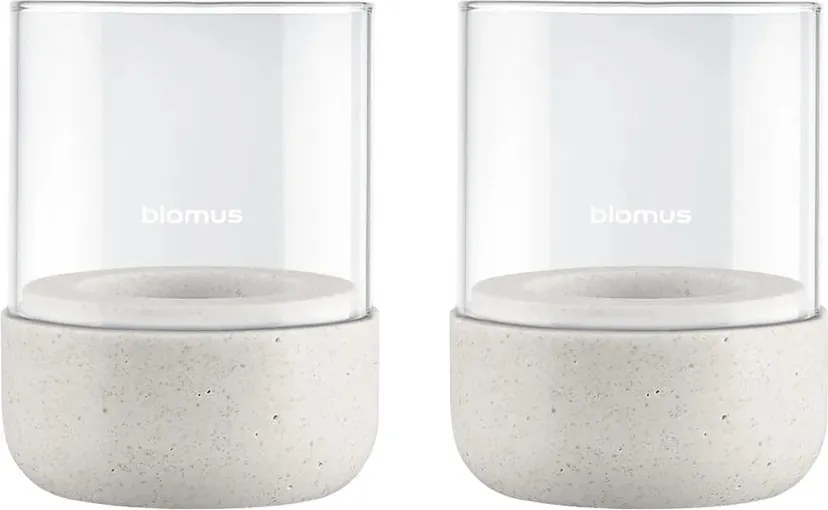 Üveg gyertyatartó készlet teamécseshez 2 db-os Calma – Blomus