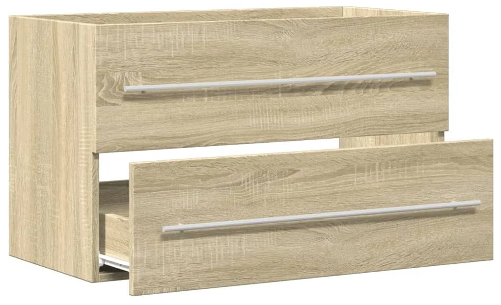 Antik fa színű szerelt fa mosdószekrény 80 x 38,5 x 48 cm