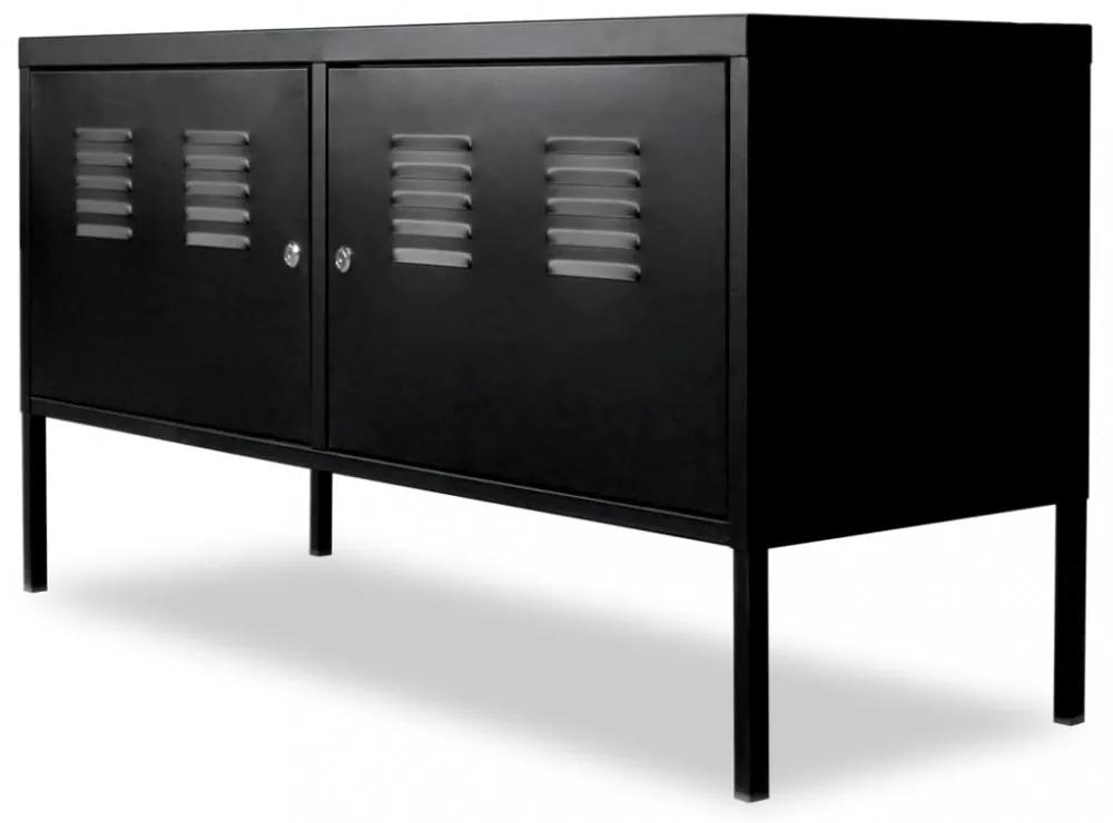 Fekete tv szekrény 118 x 40 x 60 cm