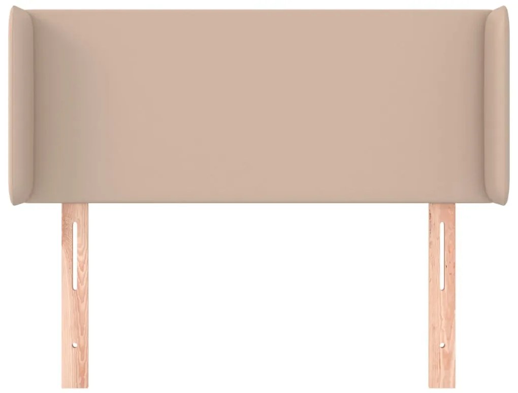 cappuccino műbőr szárnyas fejtámla 103x16x78/88 cm