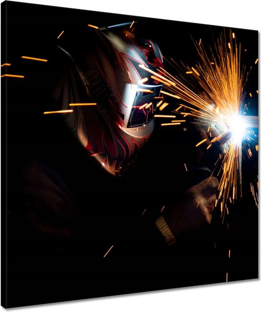 Vászonkép 50x50 Szikra hegesztő maszk