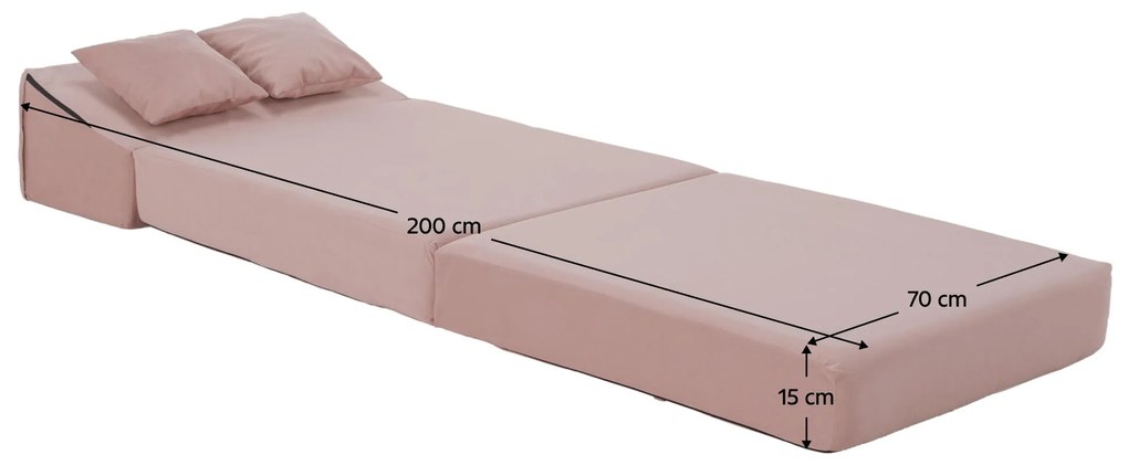Széthúzható fotel  Plantearan (rózsaszín) . 1116446