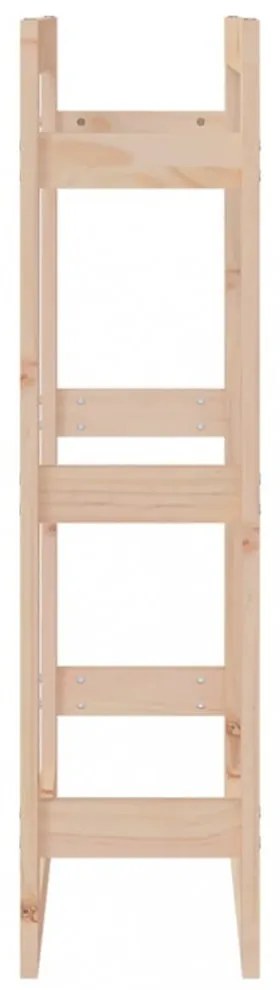tömör fenyőfa tűzifatartó állvány 60x25x100 cm