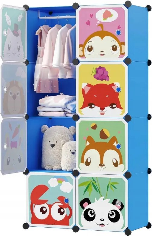 Moduláris Szekrény Gyerekszobába MX45 Gardróbszekrény 8 Ajtó Modul