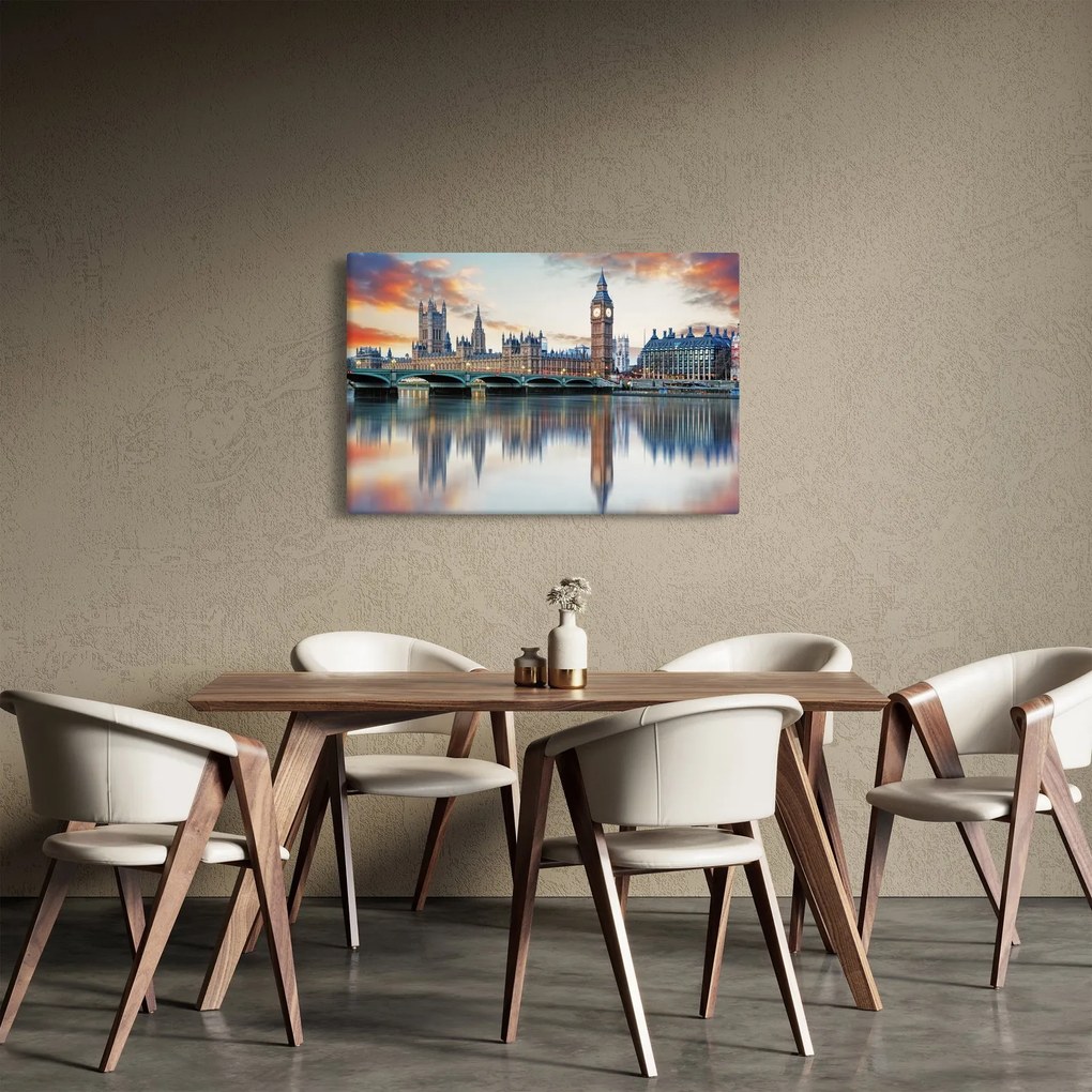Kép - a Parlament londoni házai (90x60 cm)