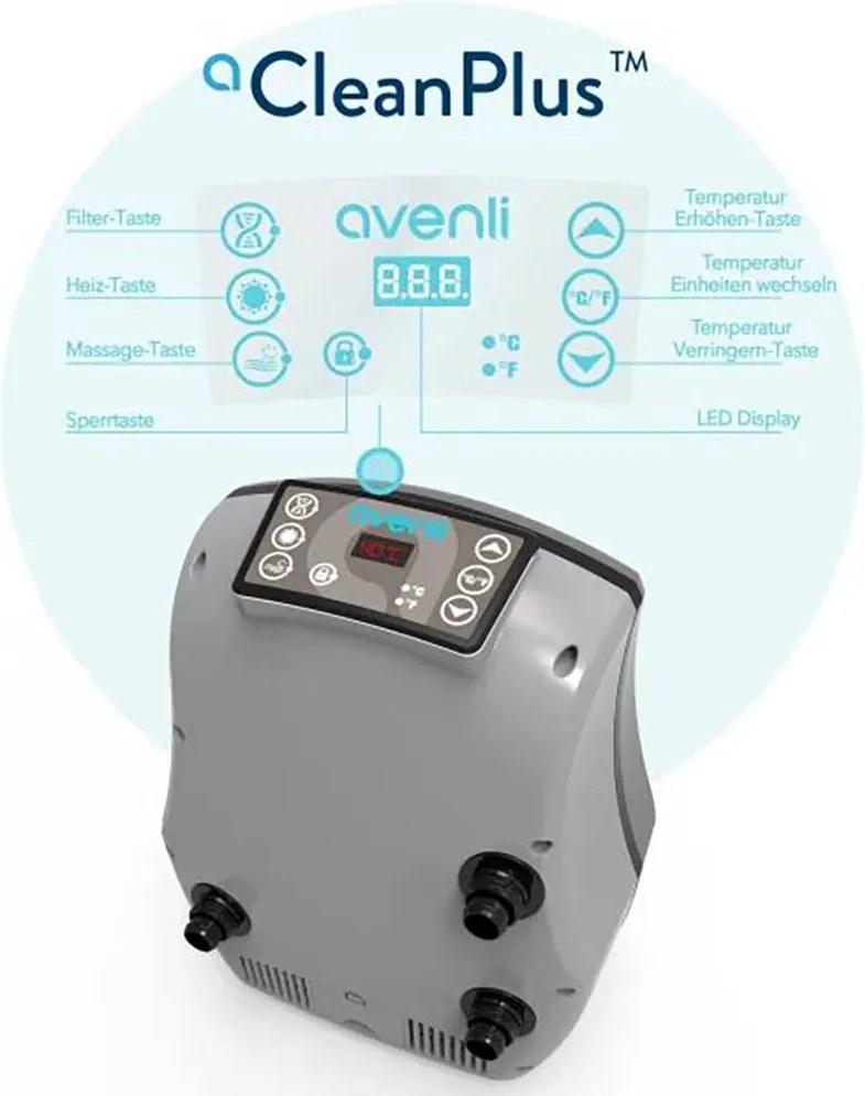 Avenli Bergen szürke márvány mintás felfújható pezsgőfürdő 170 × 170 × 70 cm, 760 liter