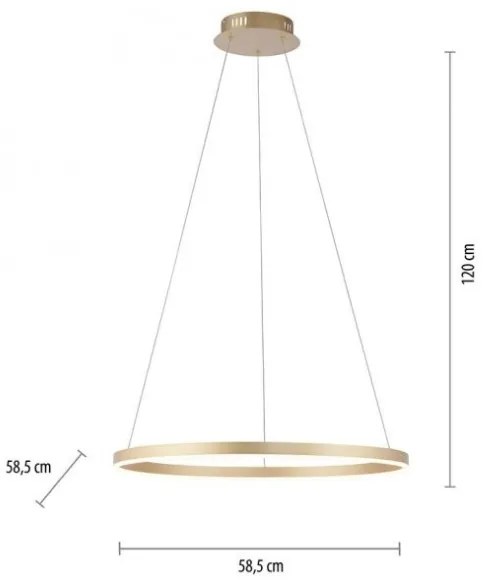 Leuchten Direkt 15394-60 - LED Dimmelhető csillár zsinóron RITUS LED/30W/230V