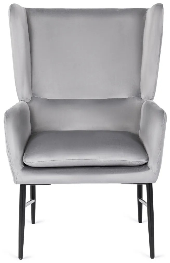 Fotel Szürke Bársony Kárpitozással. ANDRES