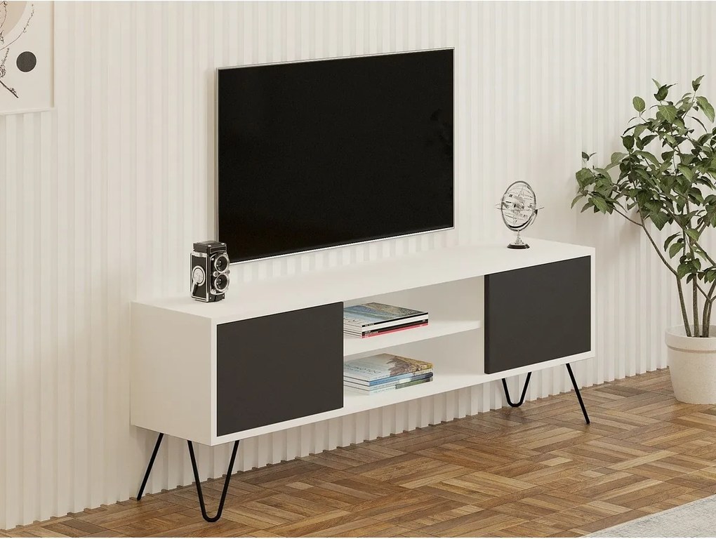 Hare White and Anthracite TV-asztal