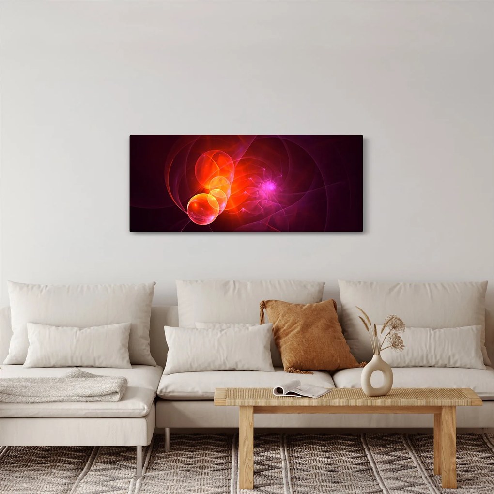 Modern rózsaszín absztrakció képe (120x50 cm)