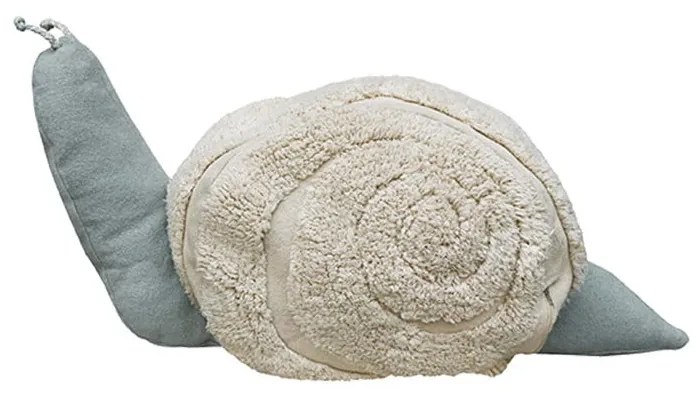 Világoszöld-krémszínű gyerek babzsákfotel Mr. Snail – Lorena Canals