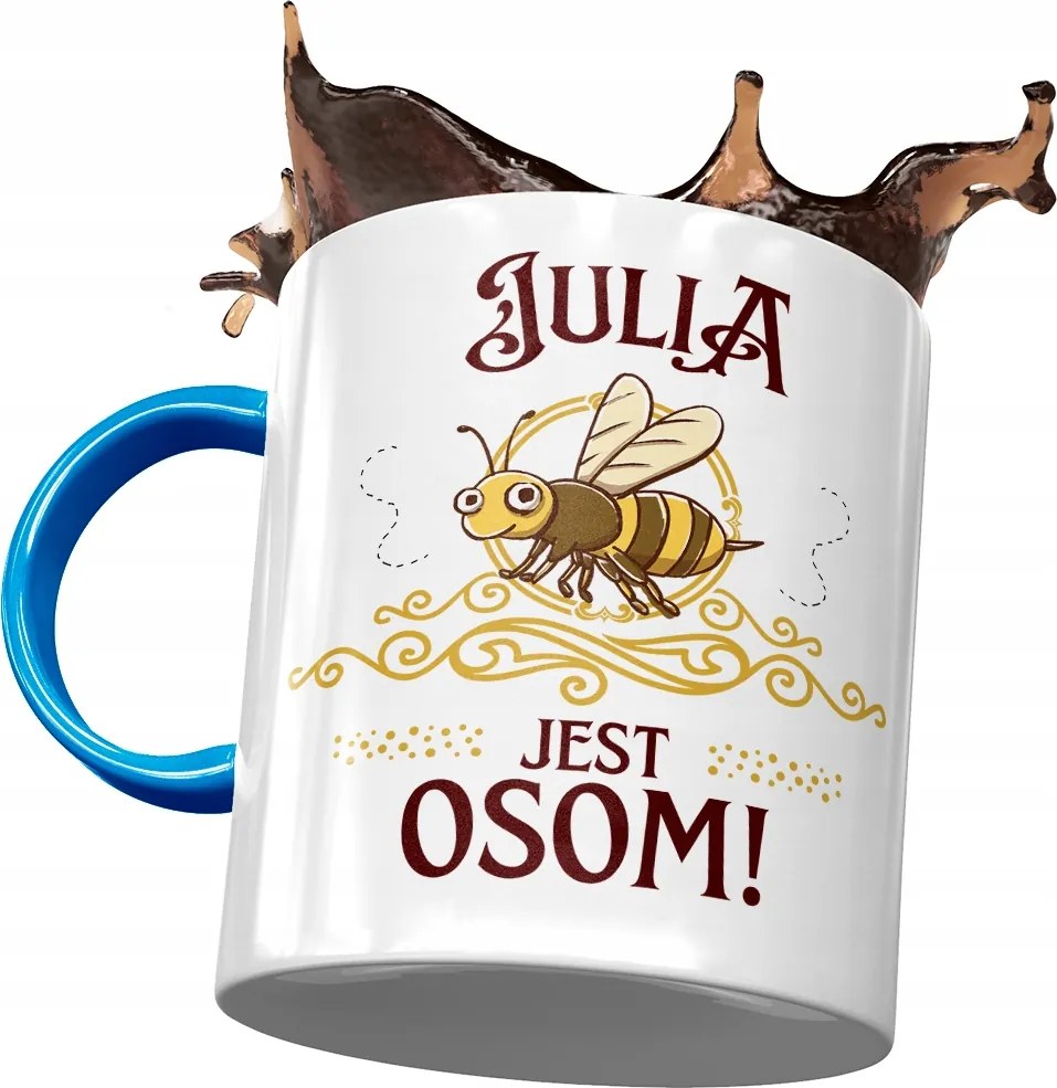 Kék bögre Júlia Barátnő Feleség Nyomtatott Fotóval