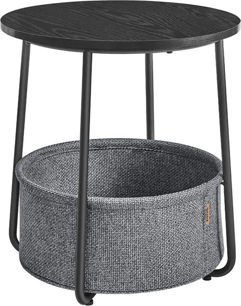 Lerakóasztal 45x45x50 cm, MDF, fekete, AKF-E1023 BK