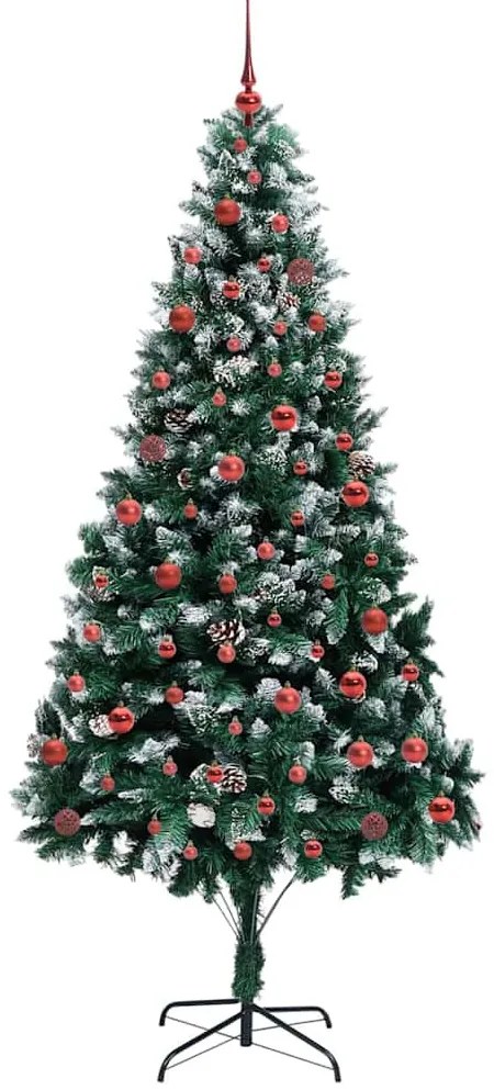 Mű karácsonyfa 300 LED-del Zöld 210 cm PVC és Acél és Műanyag