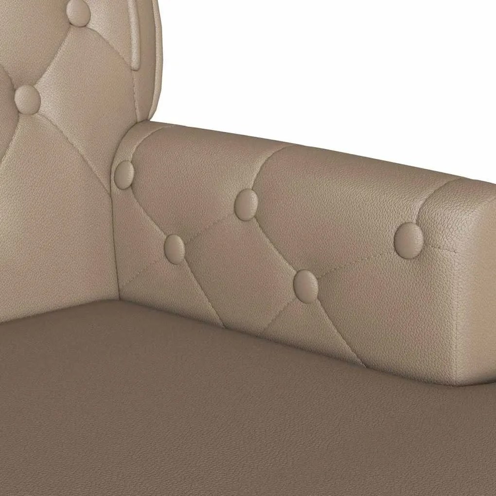 Chesterfield Pad Cappuccino 119.5 x 64.5 x 75 cm Műbőr