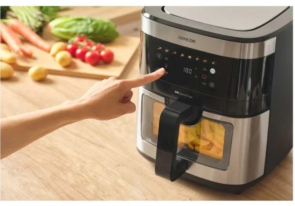 Sencor légkeveréses fritőz 9 l 1700W 230V fekete/matt króm