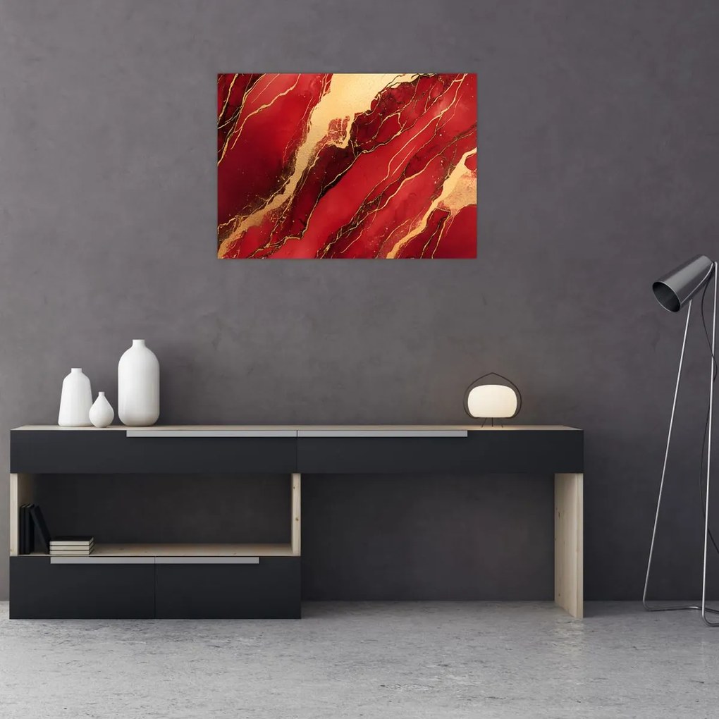 Kép - Vörös-arany márvány (70x50 cm)