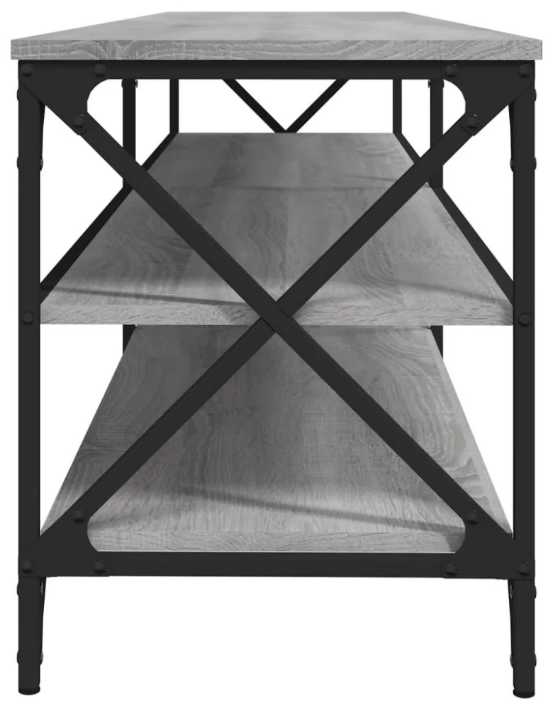 szürke sonoma színű szerelt fa TV-szekrény 180 x 40 x 50 cm