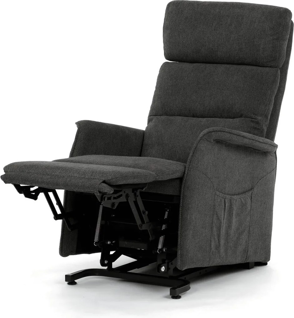 Szürke elektromos relaxfotel kábeles vezérléssel, szövet kárpitozással, TV-L8960 GREY2