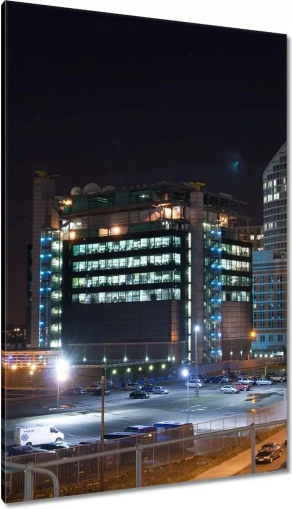 Vászonkép 80x120 Éjszaka Kilátás a felhőkarcolókra