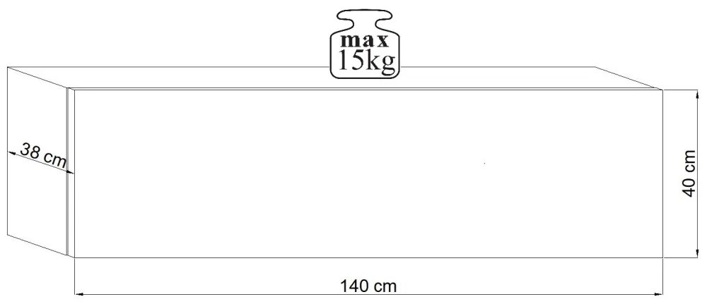 Falra Szerelhető TV Állvány Fényes Fehér/Matt Fehér Színben. Led világítással. RTV Vivo LE (VI-3) 140