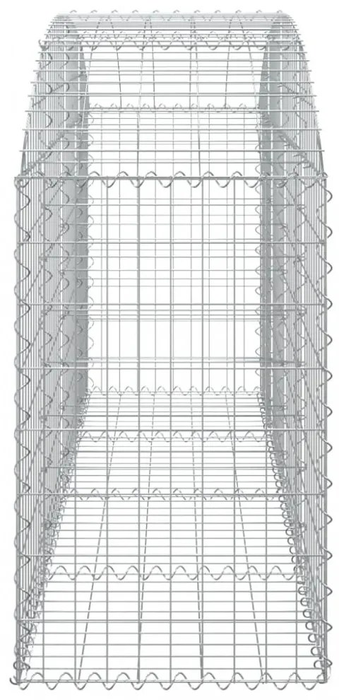 vidaXL íves horganyzott vas gabion kosár 200x50x80/100 cm