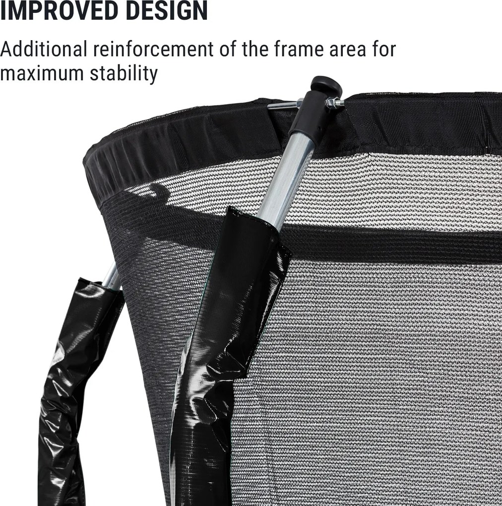 KLARFIT Jumpstarter, trambulin, 2,5 m Ø, háló 120 kg max., 195 cm Ø ugrófelület