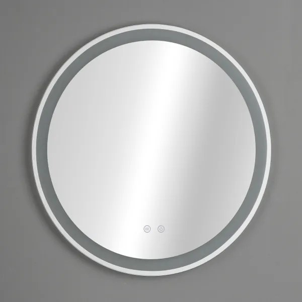 Brilagi-LED fényerőszabályozható füstszínű tükör, beépített fűtéssel és háttérvilágítással AVA ECO LED/11,5W/230V átm. 60 cm IP44