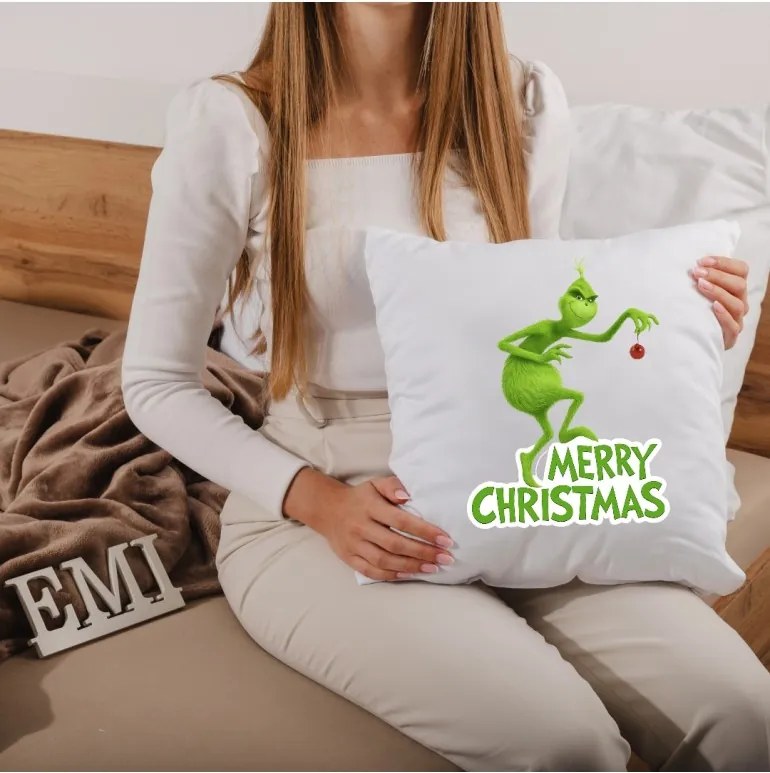 EMI Grinch Christmas karácsonyi díszpárna 40x40 cm