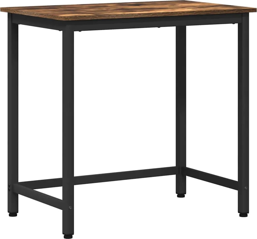 vidaXL asztal Füstölt tölgy 100 x 50 x 76,5 cm Műszaki fa és acél