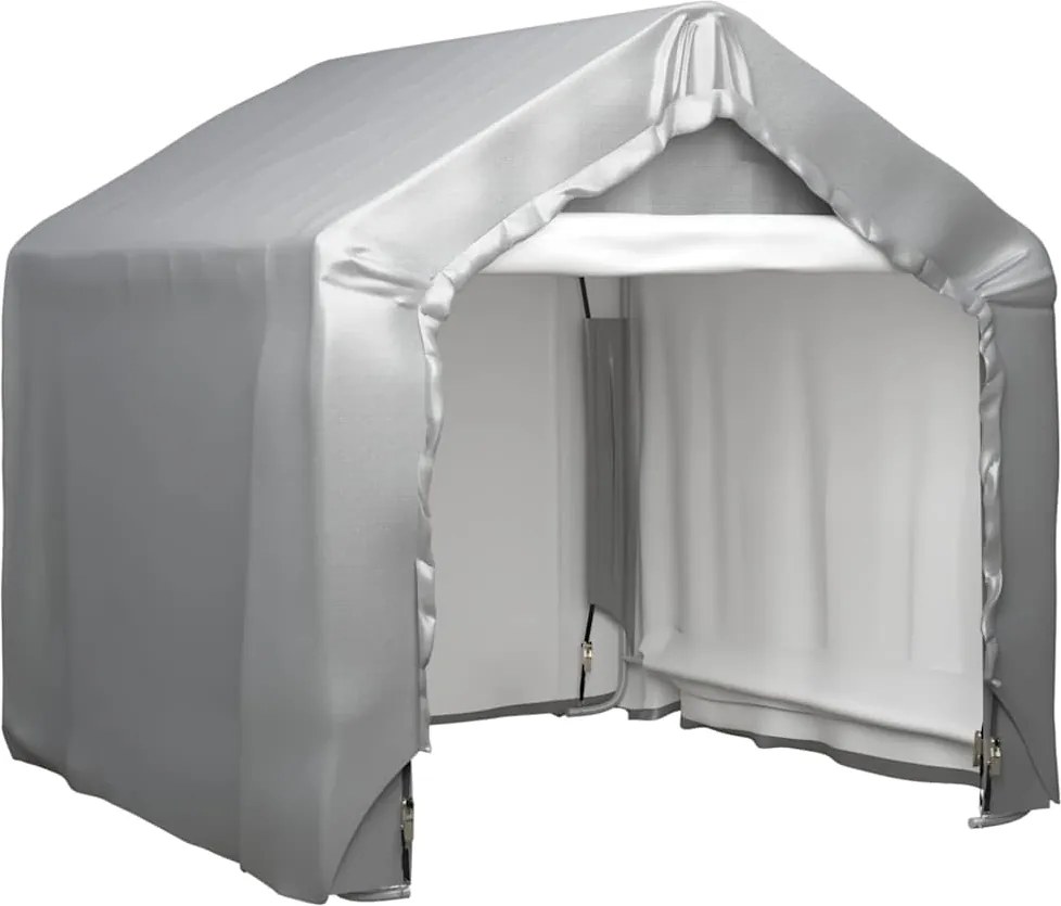 vidaXL szürke galvanizált acél tárolósátor 180 x 180 cm