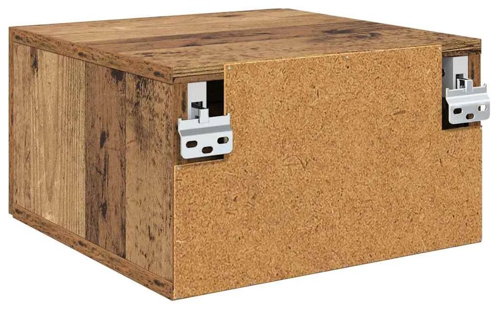 Fali éjjeli szekrény Öreg fa 35 x 35 x 20 cm Faanyag