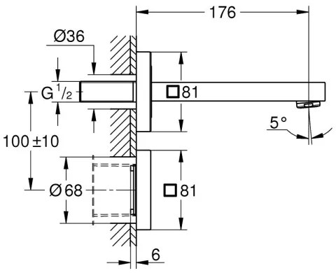 GROHE 36442000 - Infravörös érzékelős elektronikus csaptelep EUROCUBE E fényes króm