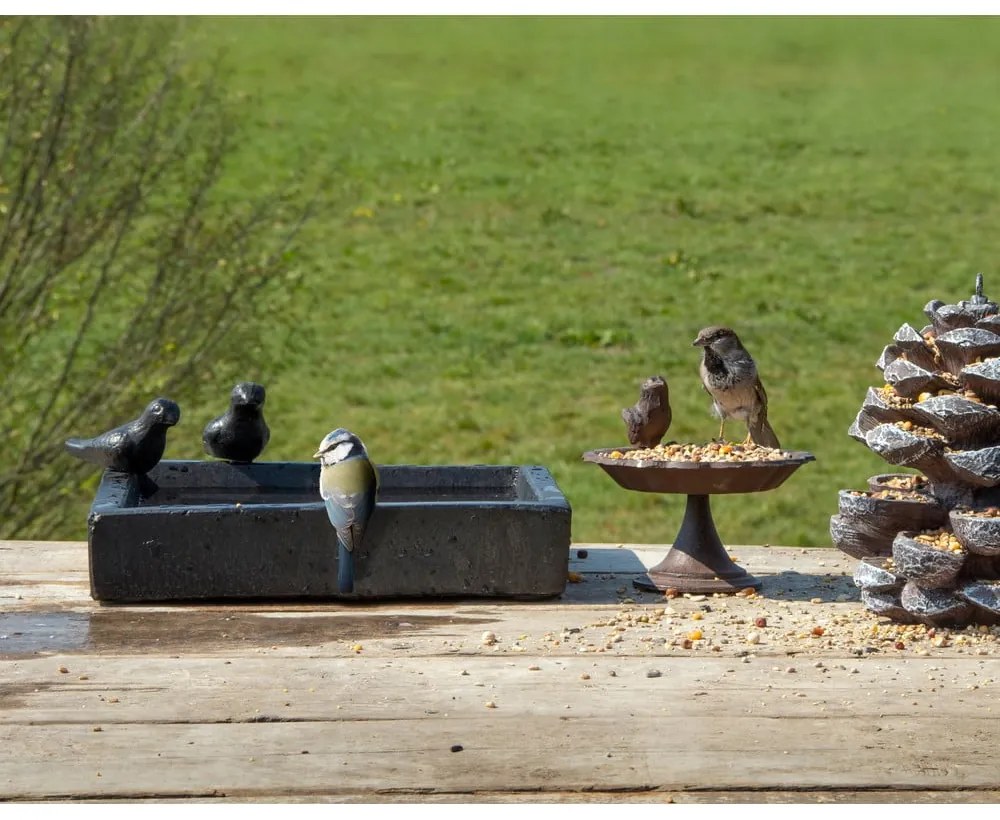 Eve fekete kerámia madáritató - Esschert Design