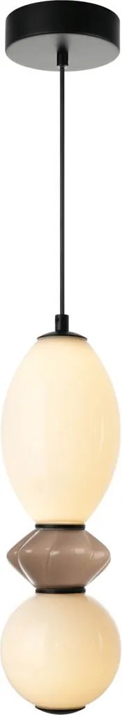 Italux modern függeszték balos barna matt fekete opál átlátszó itxpnd-94921-2b-bk