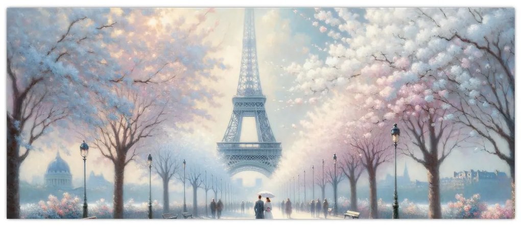 Kép - Párizsi festmény (120x50 cm)