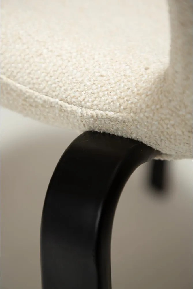 Krémszínű kárpitozott étkezőszék Heap – DAN-FORM Denmark