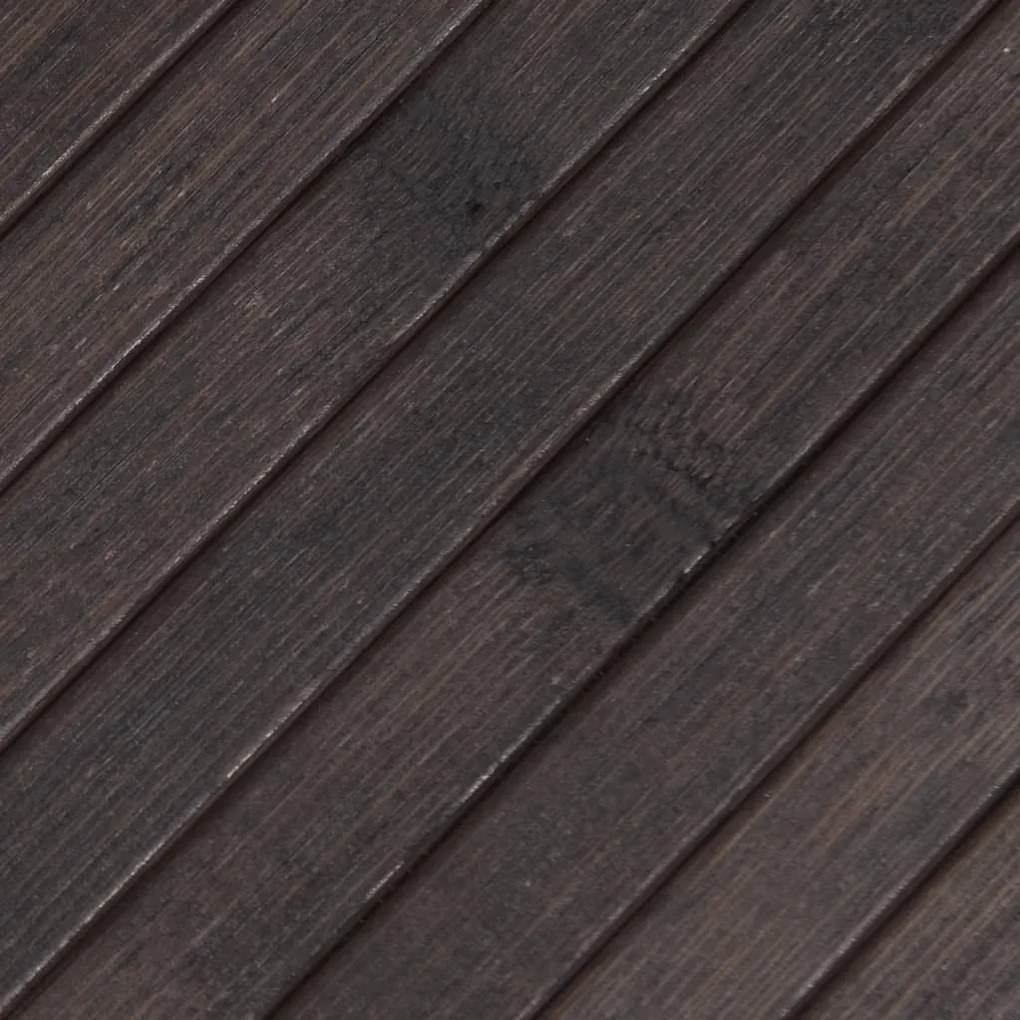négyszögletű sötétbarna bambusz szőnyeg 100 x 400 cm