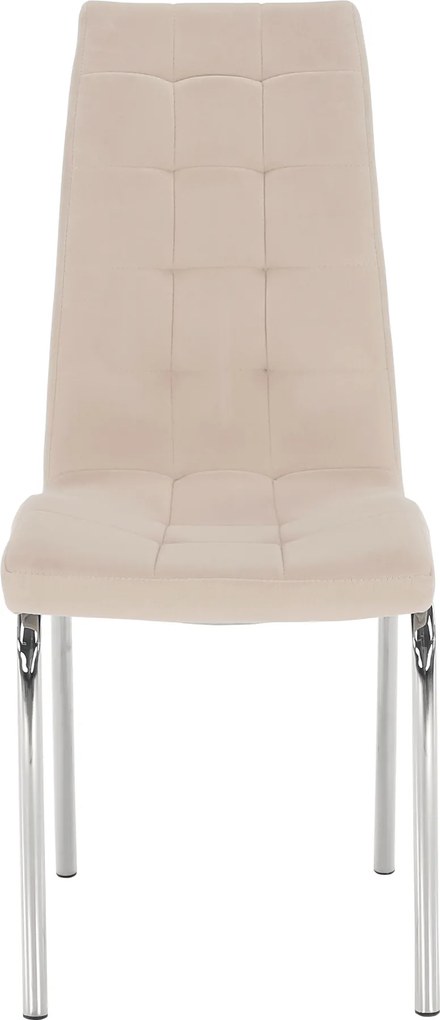 Étkezőszék, bézs Dulux Velvet szövet/króm, GERDA NEW
