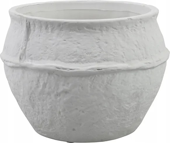 Virágtartó Julie terrakotta fehér matt átm. 16cm