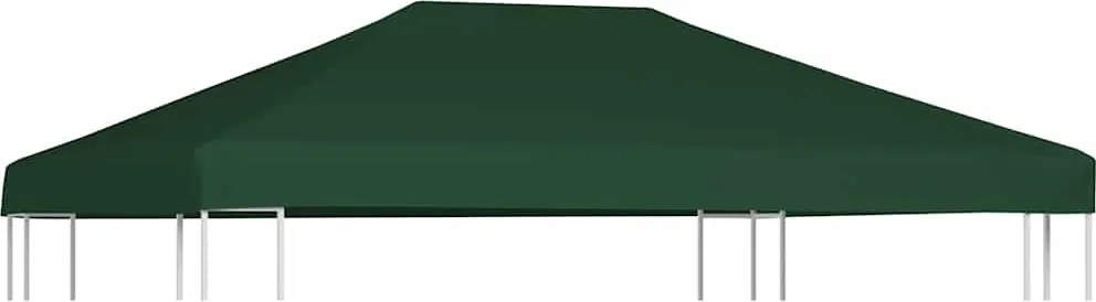 vidaXL zöld pavilon tetőponyva 310 g/m², 4 x 3 m