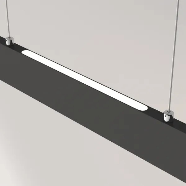 Maytoni P010PL-L23B4K - LED Csillár zsinóron STEP LED/23W/230V 4000K 91 cm fekete
