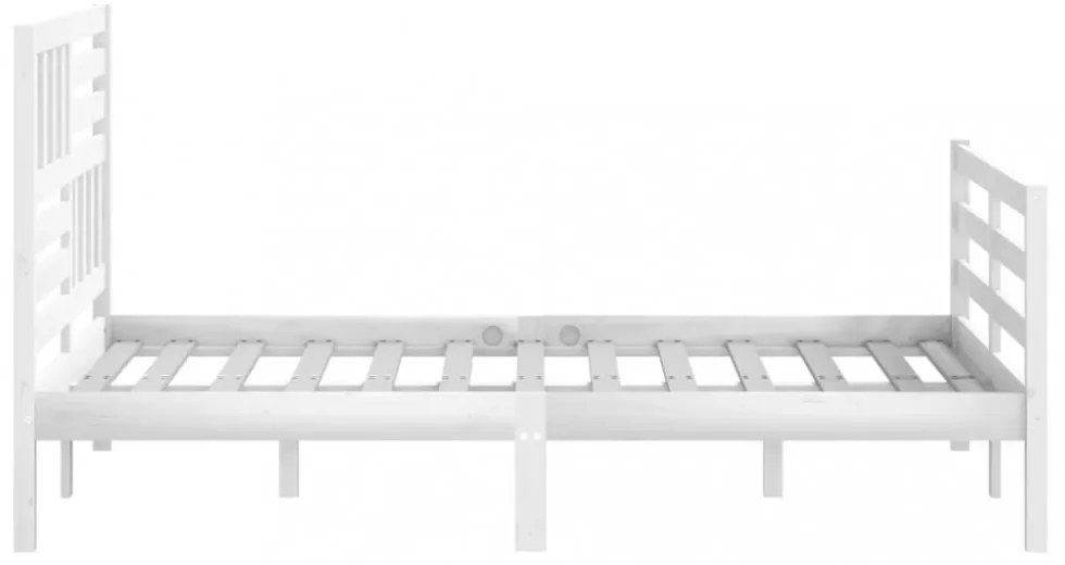 fehér tömör fa ágykeret 150 x 200 cm (King Size)