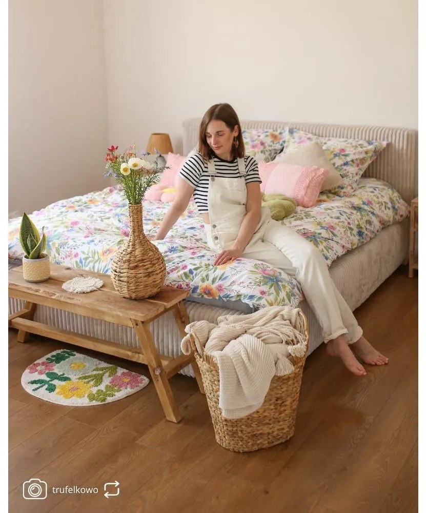 Franciaágy 140 cm Tulia 140 (krém + fekete). Akció -15%. 1100286