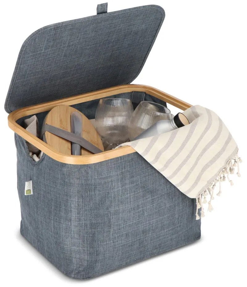 Összecsukható kosár NOLVIO 25 L, kékesszürke