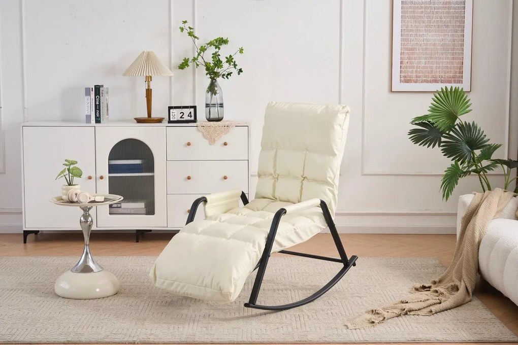 Hintaszék 5 fokozatban állítható,párnázott kivitelben, Fehér